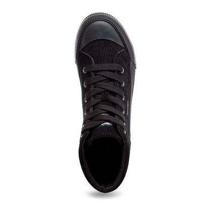 Cheery Black Corduroy High Top Sneaker - Rocket Dog