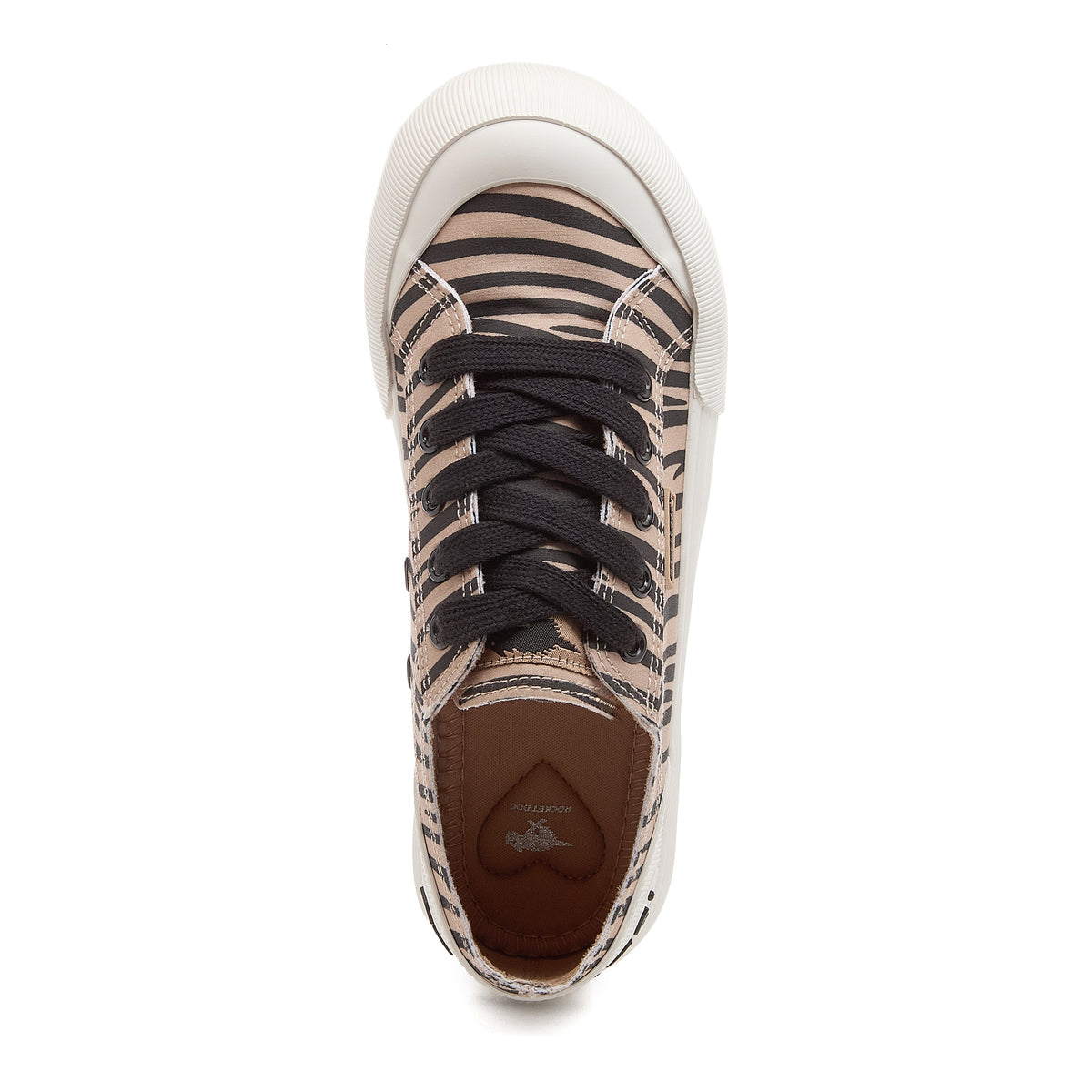 Jazzin Plus Tan Zebra Print Sneaker - Rocket Dog