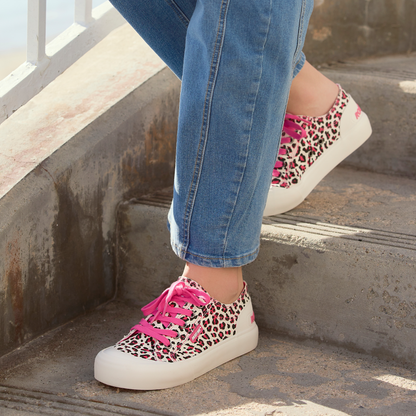 Jazzin Plus Pink Leopard Sneaker - Rocket Dog