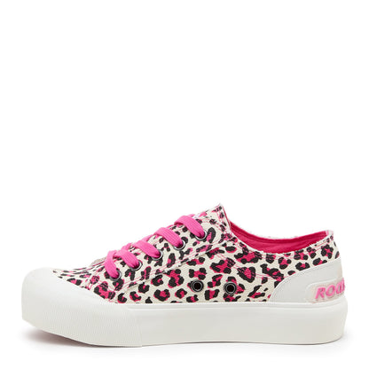 Jazzin Plus Pink Leopard Sneaker - Rocket Dog