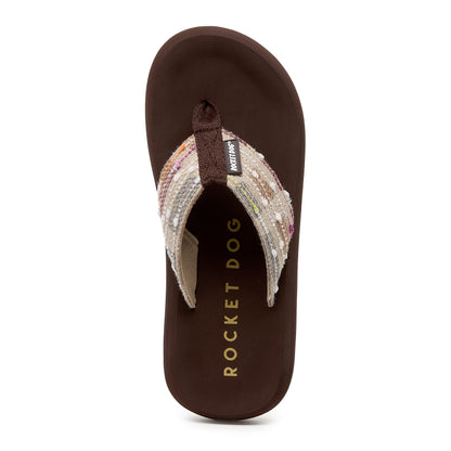 Spotlight Brown Multi Woven Flip Flop - Rocket Dog