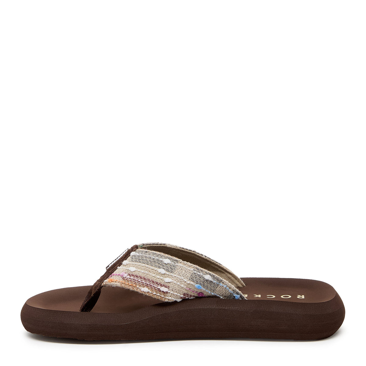 Spotlight Brown Multi Woven Flip Flop - Rocket Dog