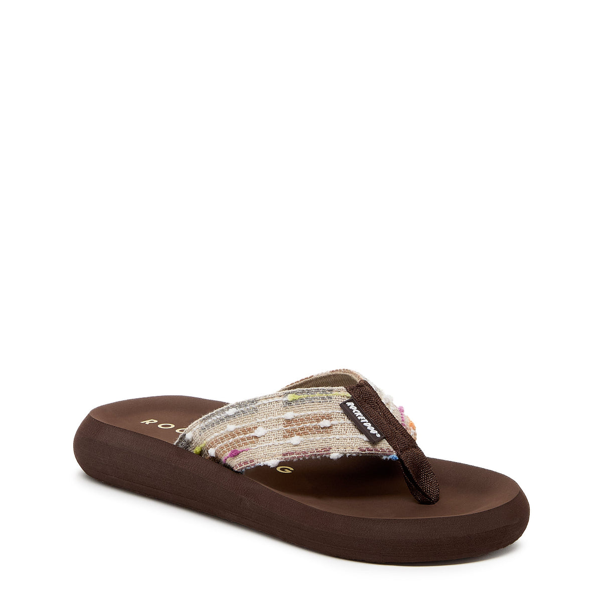 Spotlight Brown Multi Woven Flip Flop - Rocket Dog