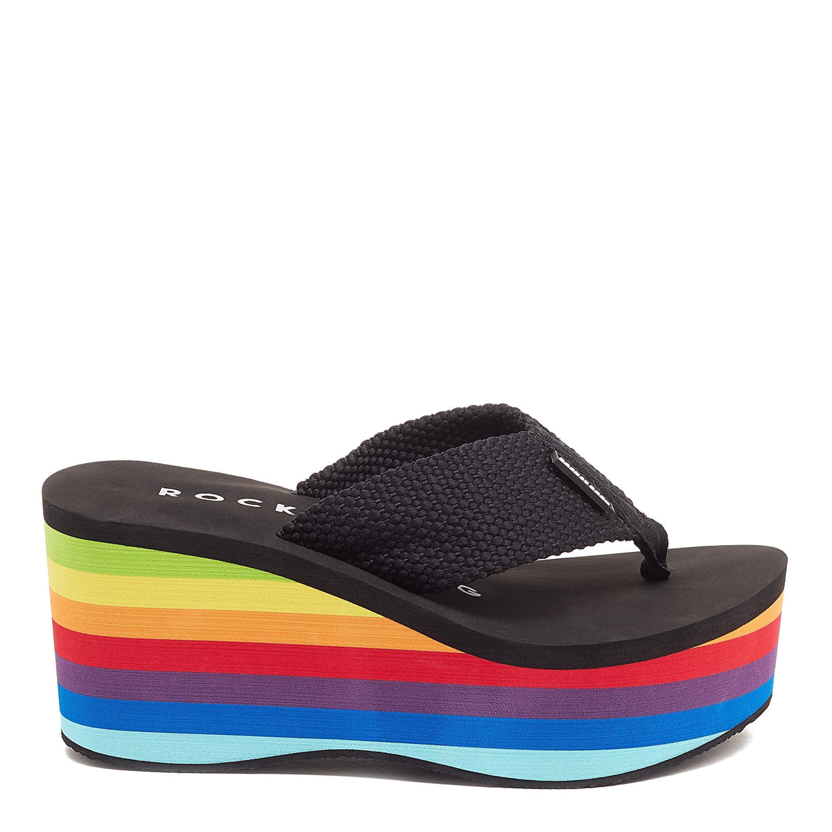 Crush Rainbow Black Platform Flip Flop  Rocket Dog - Rocket Dog