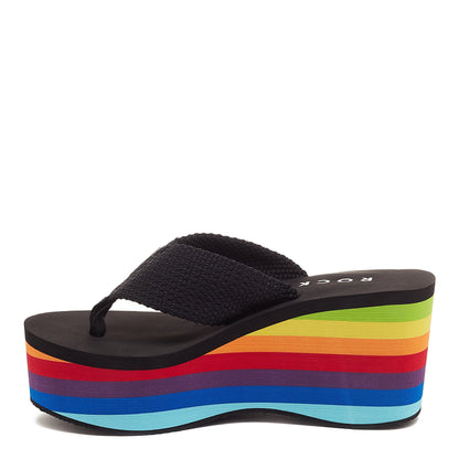 Crush Rainbow Black Platform Flip Flop  Rocket Dog - Rocket Dog