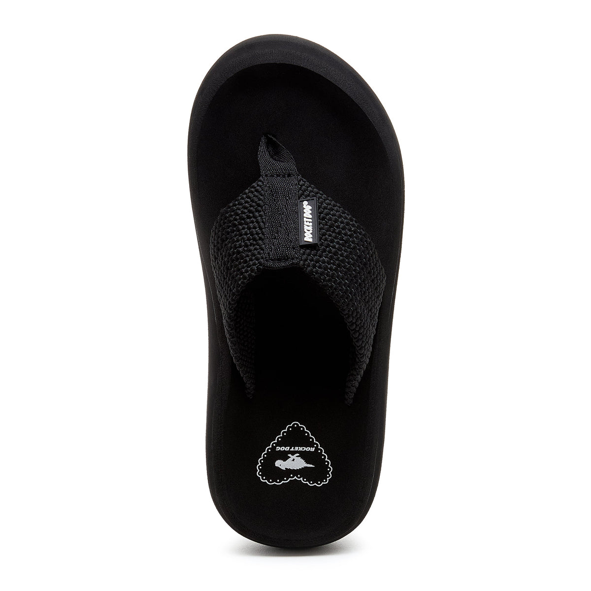 Sandy Black Webbing Platform Flip Flop - Rocket Dog