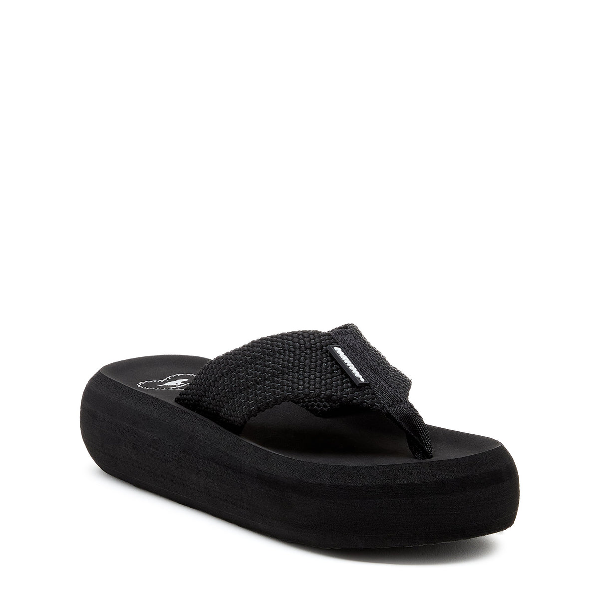 Sandy Black Webbing Platform Flip Flop - Rocket Dog