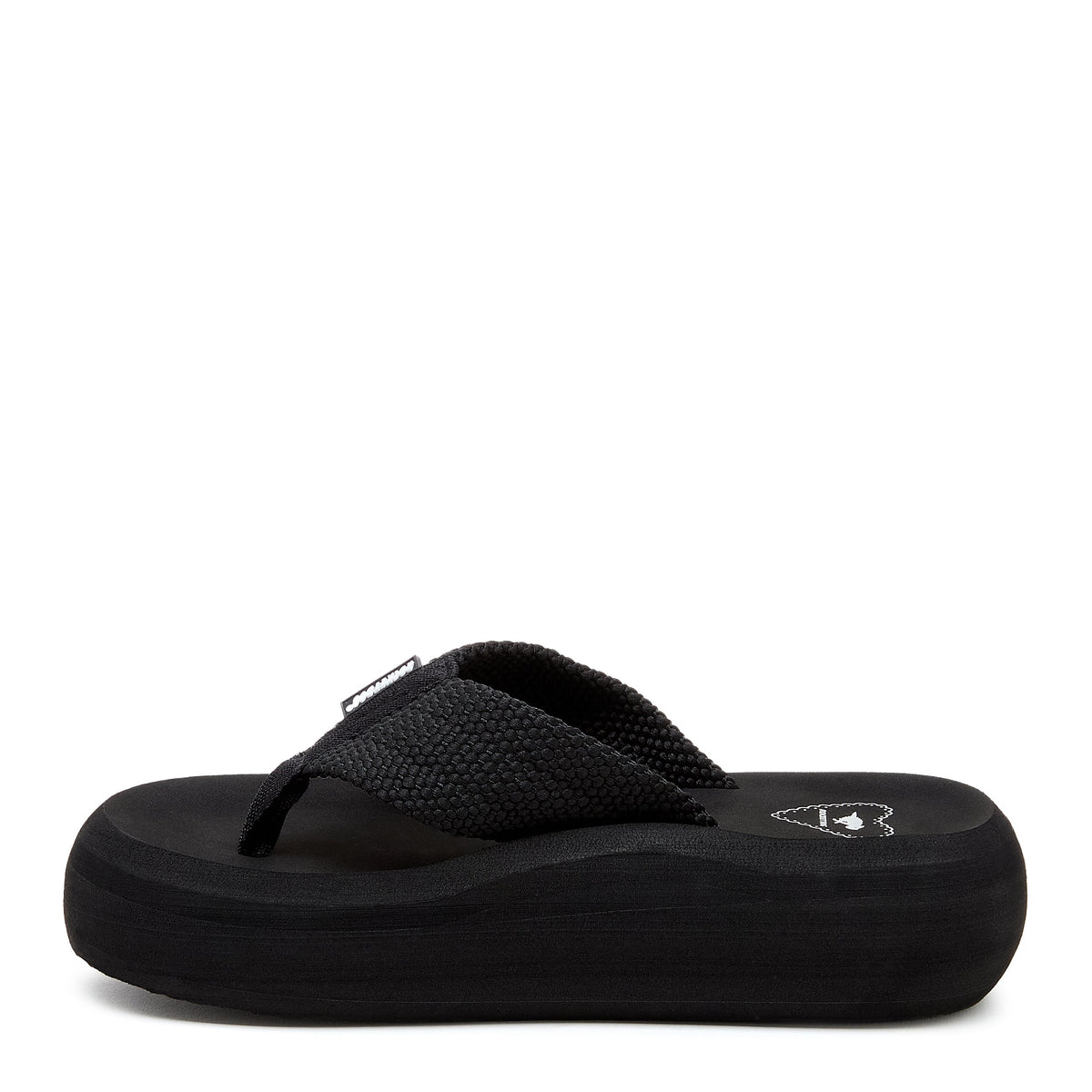 Sandy Black Webbing Platform Flip Flop - Rocket Dog