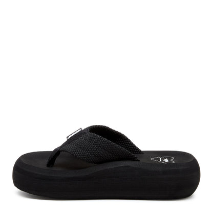 Sandy Black Webbing Platform Flip Flop - Rocket Dog