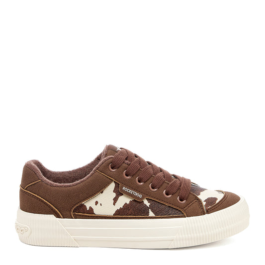 Rocket Dog Women’s Cheery Brown Cow Print Sneaker - Rocket Dog