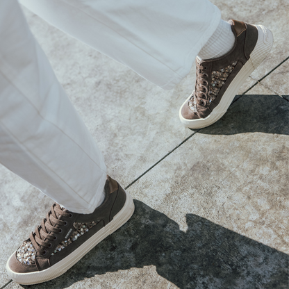 Cheery Brown Sequin Sneaker - Rocket Dog