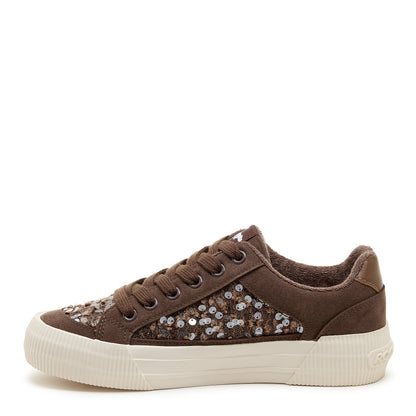 Cheery Brown Sequin Sneaker - Rocket Dog