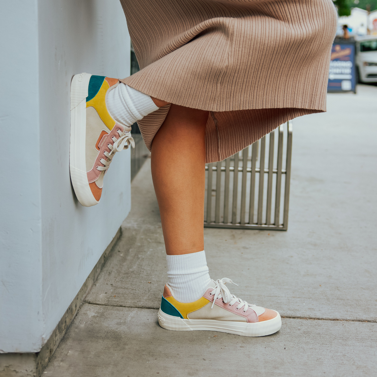 Cheery Natural Pastel Color Block Sneaker - Rocket Dog