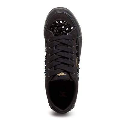 Cheery Black Sequin Sneaker - Rocket Dog