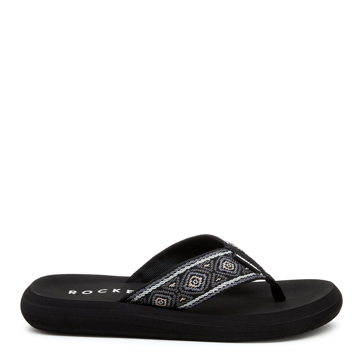 Spotlight Black Multi Flip Flop - Rocket Dog