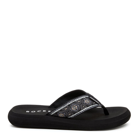 Spotlight Black Multi Flip Flop - Rocket Dog