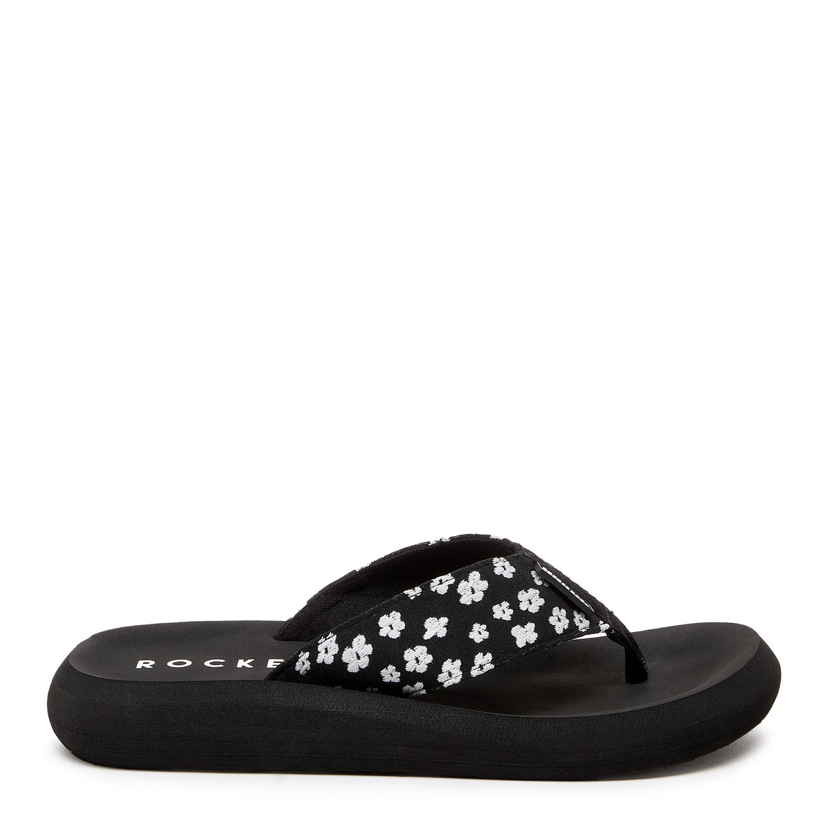 Spotlight Black Pixie Floral Flip Flop - Rocket Dog