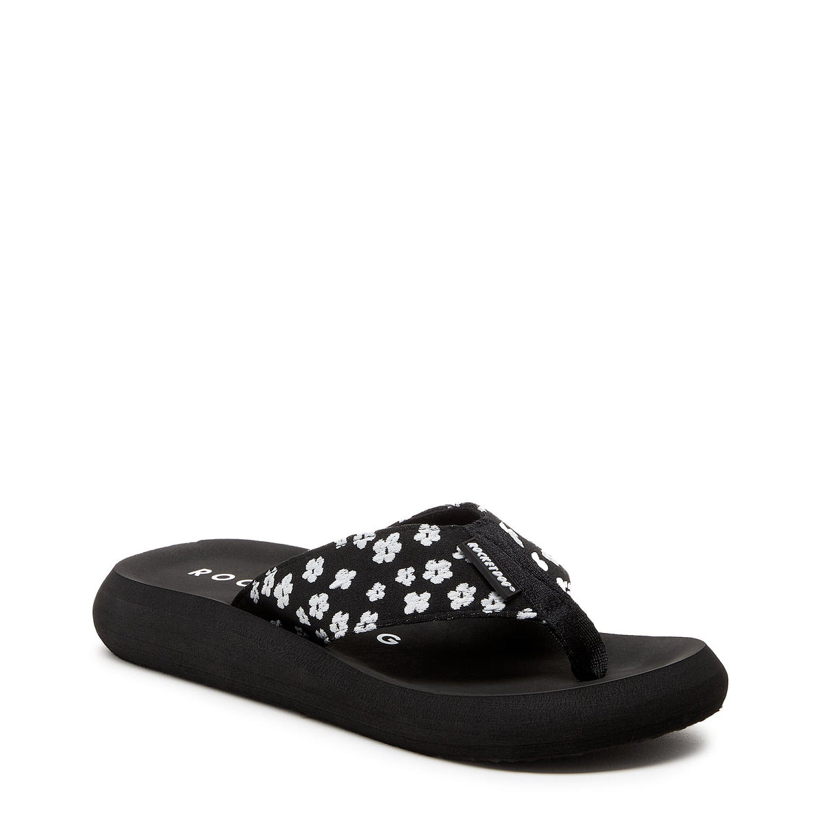 Spotlight Black Pixie Floral Flip Flop - Rocket Dog