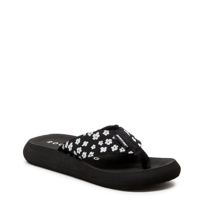 Spotlight Black Pixie Floral Flip Flop - Rocket Dog