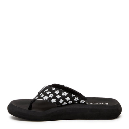 Spotlight Black Pixie Floral Flip Flop - Rocket Dog