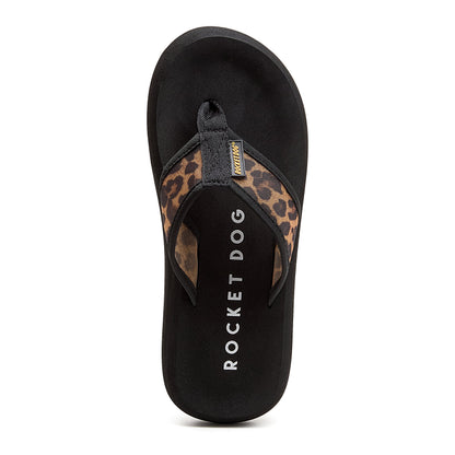 Spotlight Leopard Mesh Flip Flops - Rocket Dog