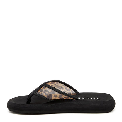 Spotlight Leopard Mesh Flip Flops - Rocket Dog
