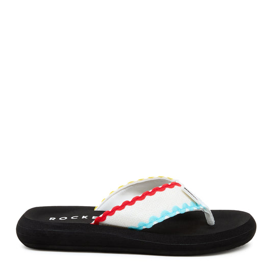 Spotlight White Multi Flip Flop - Rocket Dog