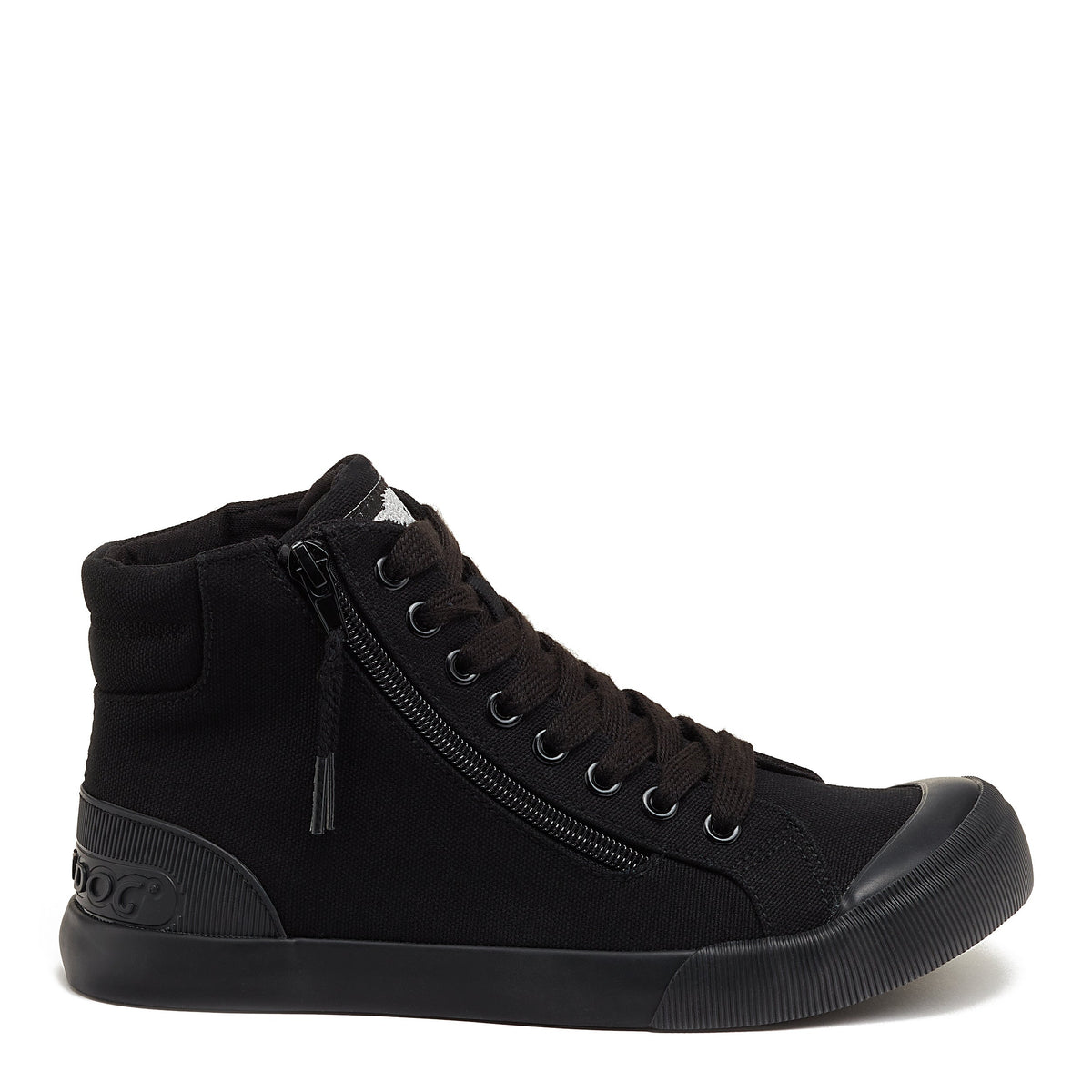 Jazzin All Black High Top Sneaker - Rocket Dog