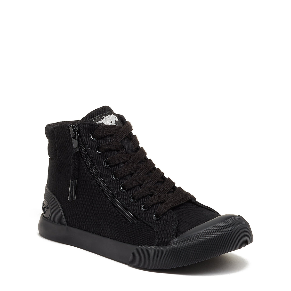 Jazzin All Black High Top Sneaker - Rocket Dog