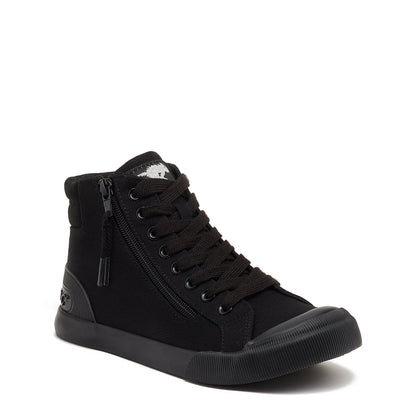 Jazzin All Black High Top Sneaker - Rocket Dog