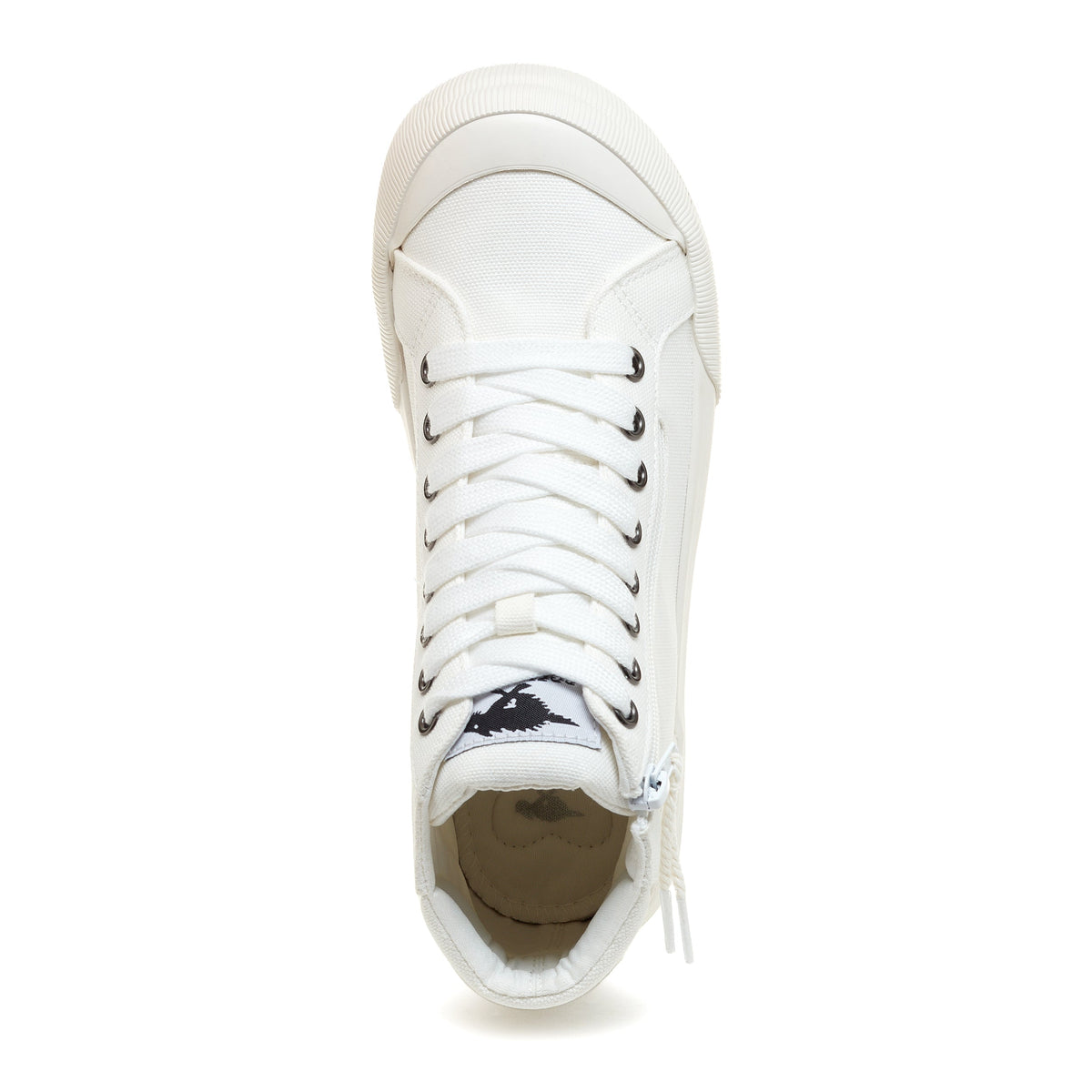 Jazzin All White High Top Sneaker - Rocket Dog