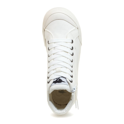 Jazzin All White High Top Sneaker - Rocket Dog