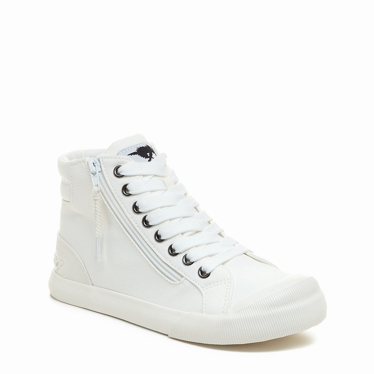 Jazzin All White High Top Sneaker - Rocket Dog
