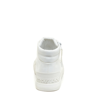 Jazzin All White High Top Sneaker - Rocket Dog
