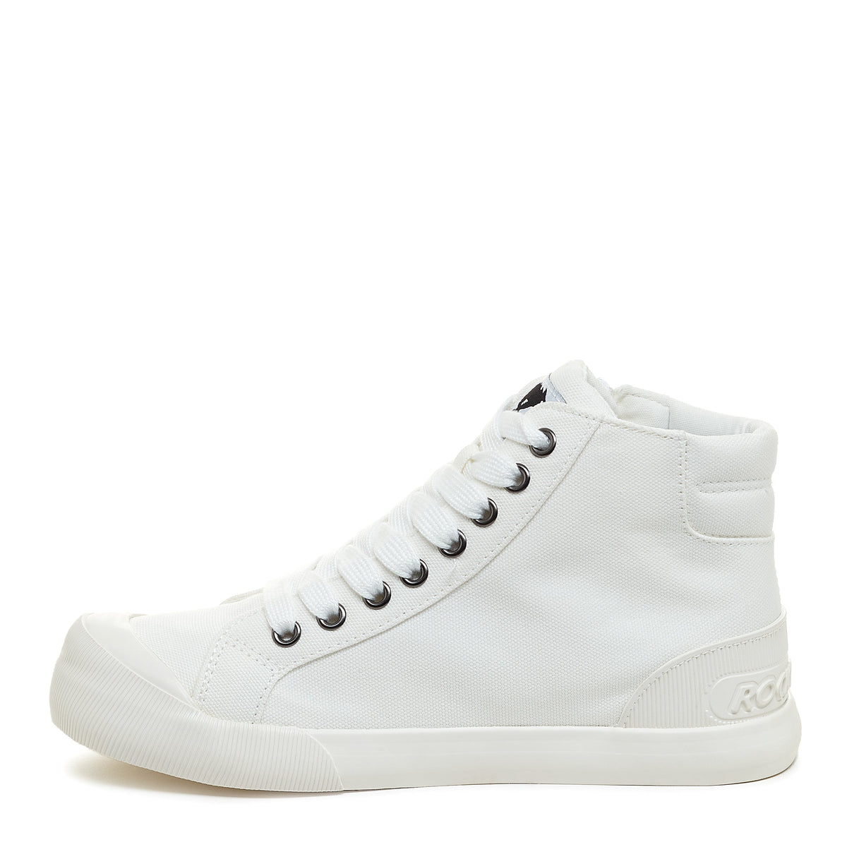 Jazzin All White High Top Sneaker - Rocket Dog