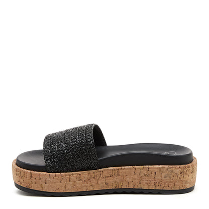 Fay Black Slide Sandals - Rocket Dog