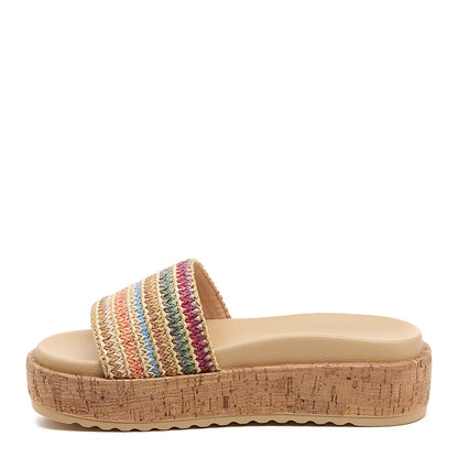 Fay Natural Slide Sandals - Rocket Dog