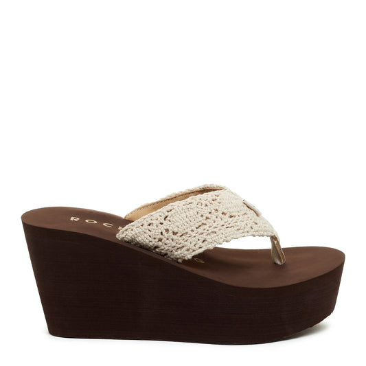 Diver Natural Crochet Wedge Flip Flop - Rocket Dog