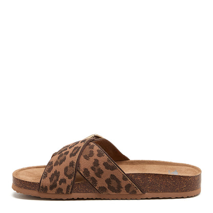 Annie Tan Leopard Print Sandals - Rocket Dog
