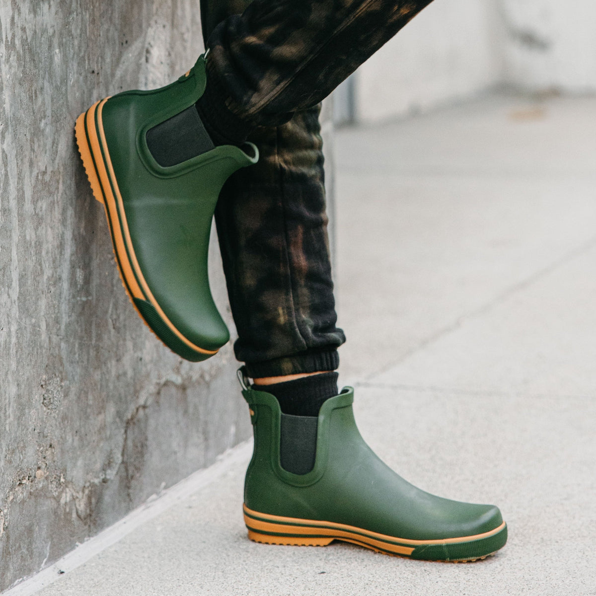 Rainbow Green Rain Bootie - Rocket Dog