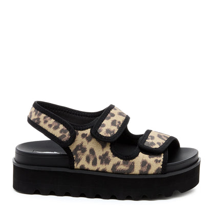 Balmy Black Leopard Sandal - Rocket Dog