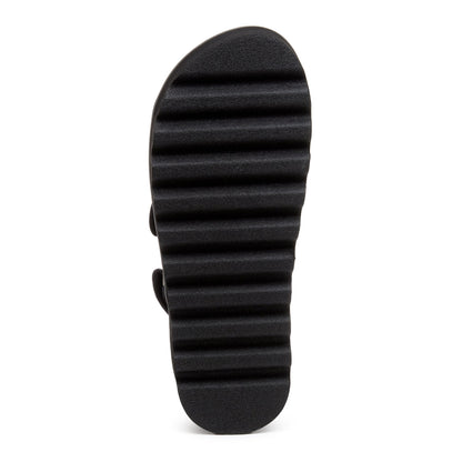 Balmy Black Leopard Sandal - Rocket Dog