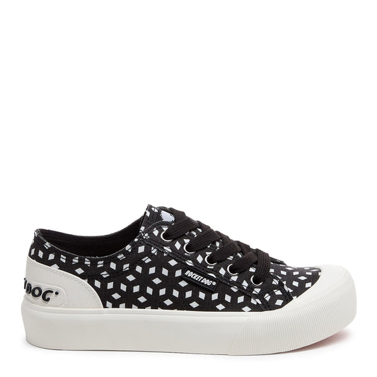 Jazzin Plus Black Mosaic Sneaker - Rocket Dog