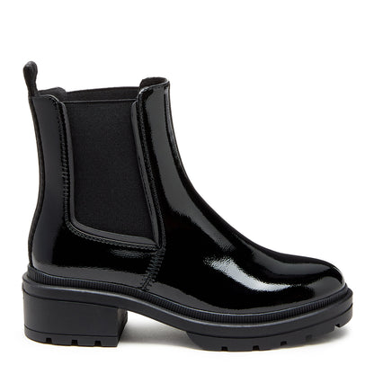 Iggie Black Patent Chelsea Boot - Rocket Dog