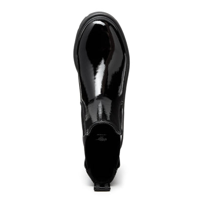 Iggie Black Patent Chelsea Boot - Rocket Dog