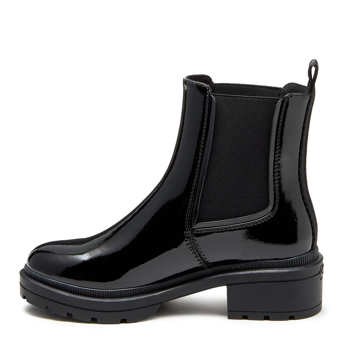 Iggie Black Patent Chelsea Boot - Rocket Dog