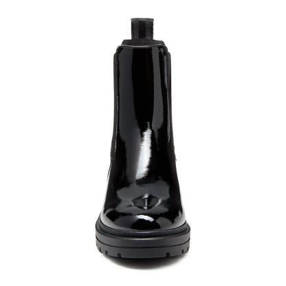 Iggie Black Patent Chelsea Boot - Rocket Dog