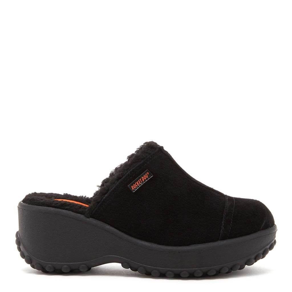 Fran Nubuck Black Clog - Rocket Dog