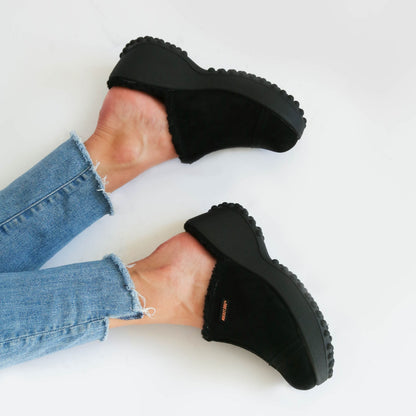 Fran Nubuck Black Clog - Rocket Dog