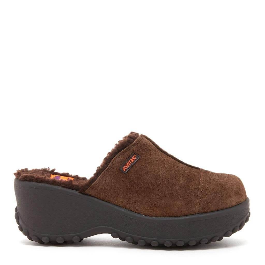 Fran Nubuck Brown Clog - Rocket Dog
